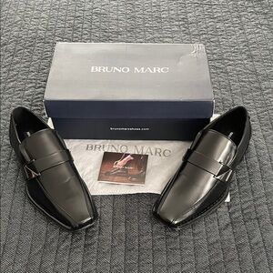 Bruno Marc Men's Classic Black Loafers